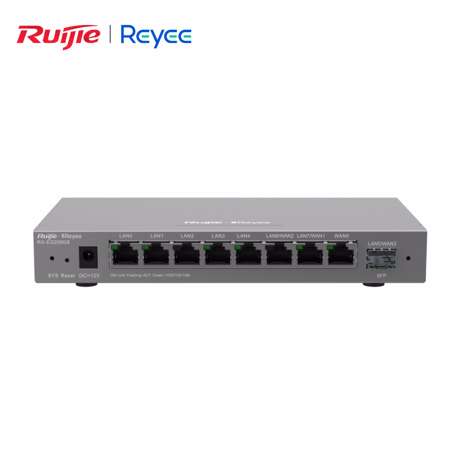 Router Cân Bằng Tải Ruijie Reyee RG-EG209GS - 4 WAN, 1 SFP, Chịu Tải 200 User | Hiệu Suất Mạnh Mẽ