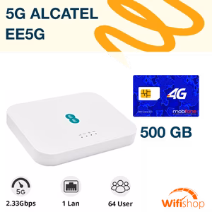 Bộ phát Wifi 5G Alcatel EE5G nguyên bản mới, Pin 6460mAh