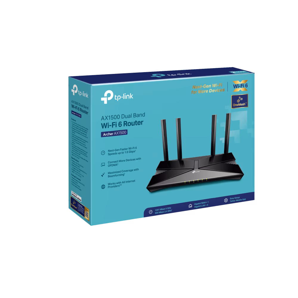 Router Wi-Fi 6 TP-Link Archer AX1500 | Băng Tần Kép AX1500