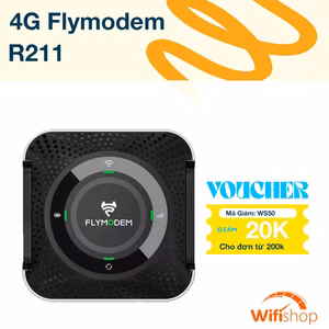 Bộ Phát Wifi 4G FLYMODEM R211, tốc độ 300Mbps, gồm 1 cổng LAN, kết nối 16 thiết bị