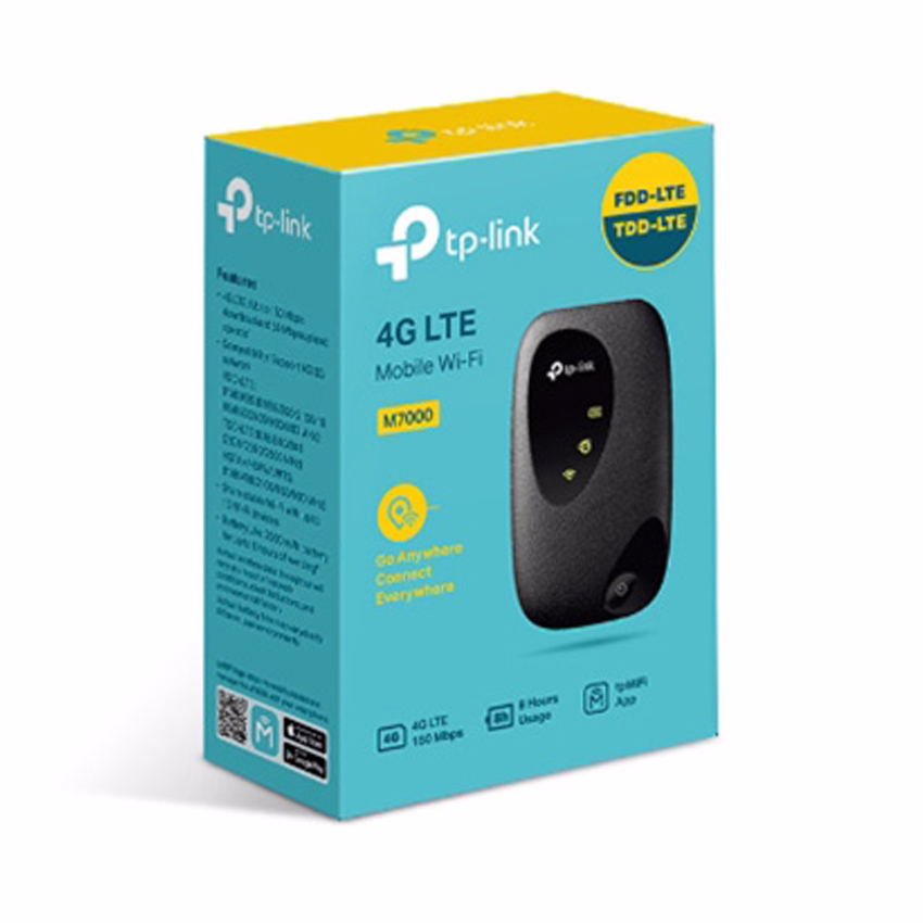 Bộ Phát WiFi 4G TPLINK M7000 tốc độ 150mbps, kết nối 10 máy
