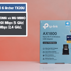 USB WiFi 6 Nano Băng Tần Kép AX1800 Archer TX20U Nano